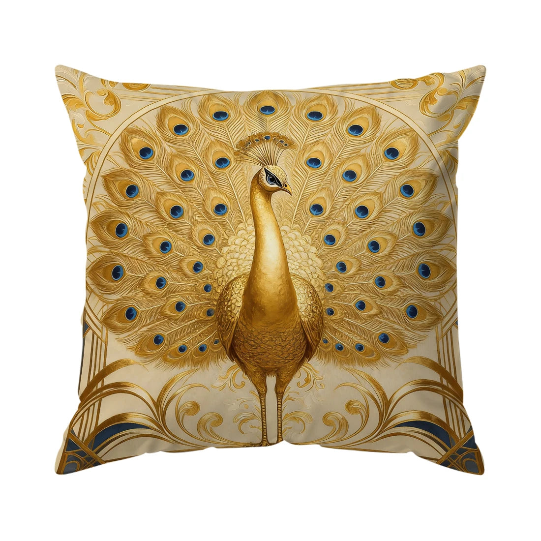 Golden Peacock Pillowcase