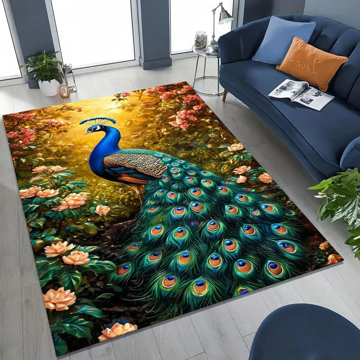 Peacock Rug Decor