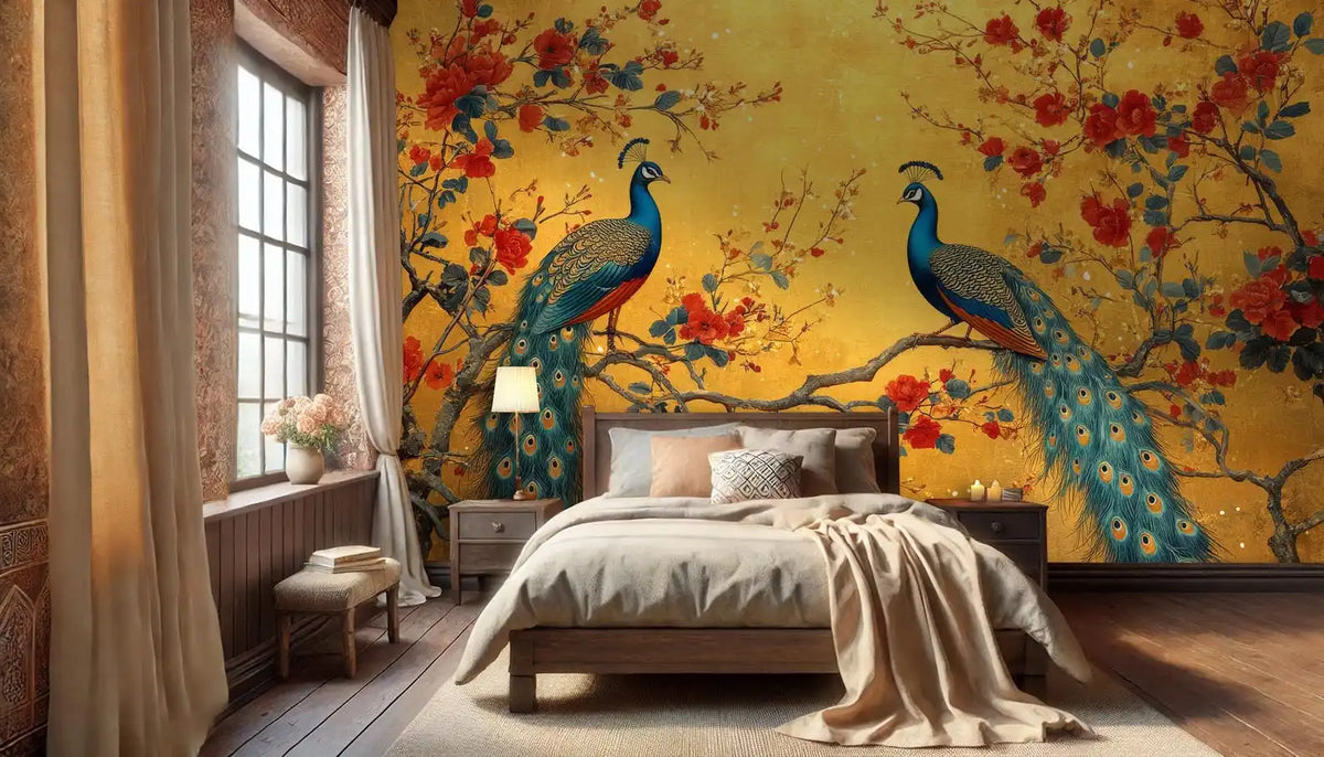 Peacock Mural Wallpaper