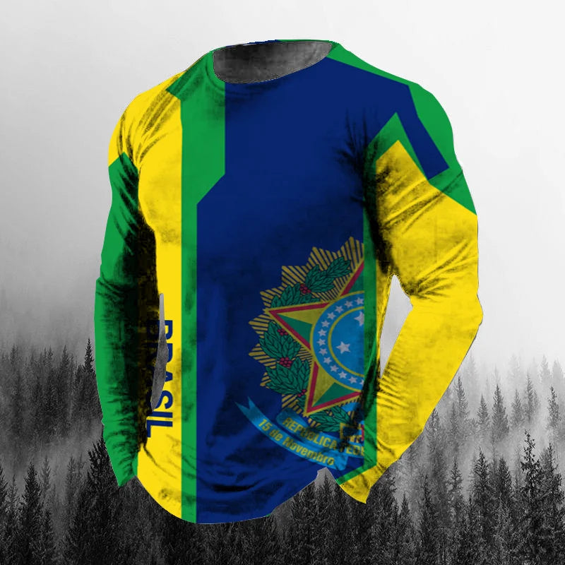 Brazil Flag 3D Print Tee