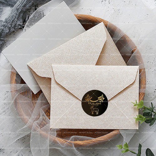 120pcs Eid al-Adha Stickers Festival Round Labels with Sheep Moon Lantern for Eid Gift Wrapping & Party Supplies