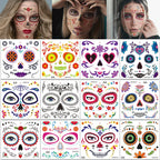 Day of the Dead Face Temporary Sticker Kit