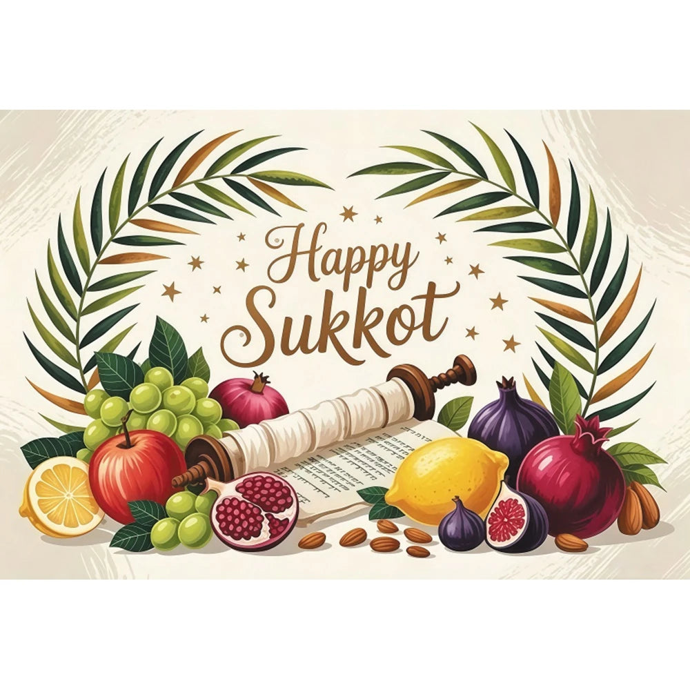 Jewish Collection Festival Rosh Hashanah Hanukkah Party Photo Backdrop