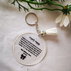 Jewish Thanksgiving Prayer Card With Keychain Bar