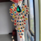 women fashion peacock brooch pins