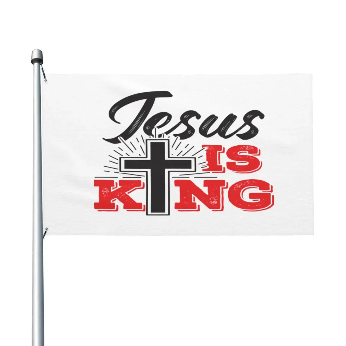 Jesus Is King Flag Christian Indoor Outdoor Flag