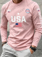 USA Flag Long Sleeve T-shirt