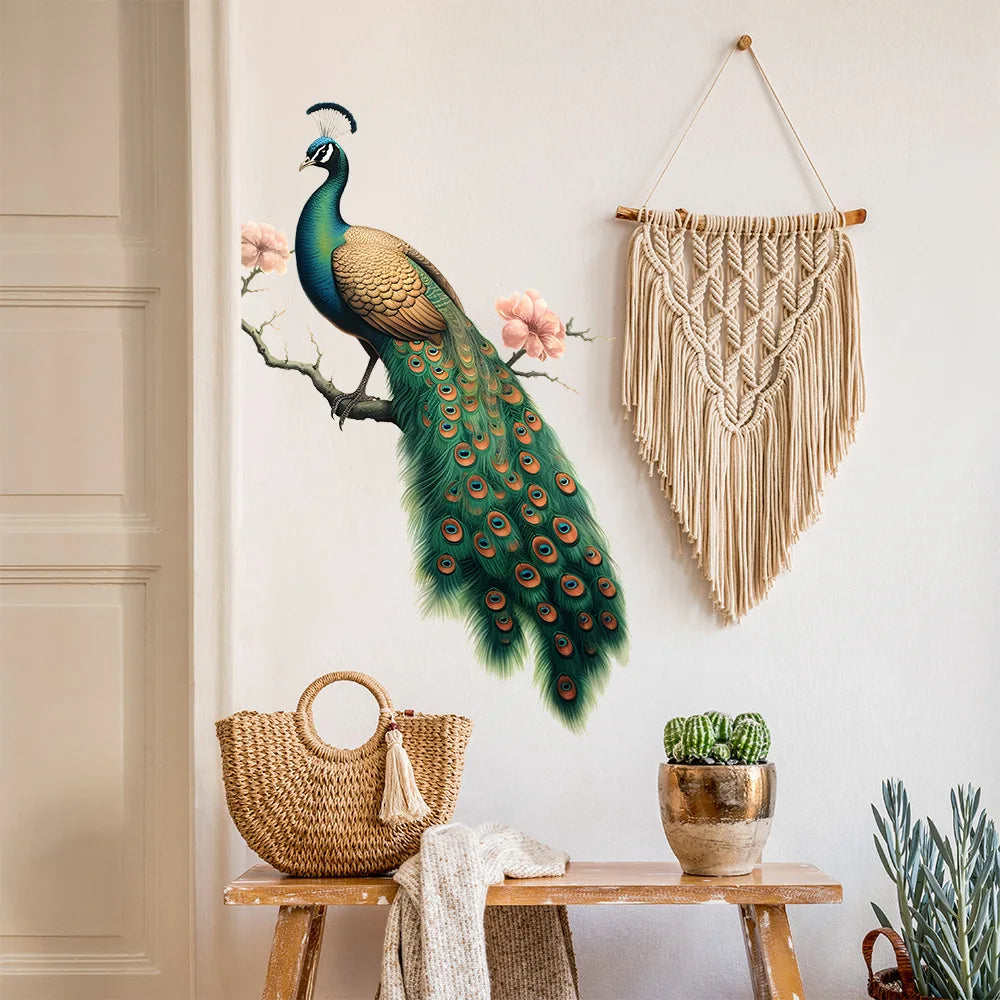 Painted Branches Peacock Home Decor
