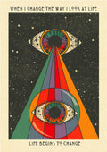 Bohemian Psychedelic 70s Poster Wall Art Canvas