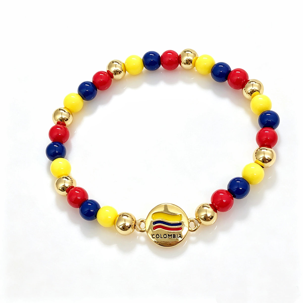 Classic Enamel Art Venezuelan Colombian Flag Bracelet
