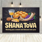 Happy Purim Rosh Hashanah Jewish New Year Background Carnival Festivals