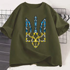 Ukraine Emblem Printed T-shirt O-Neck