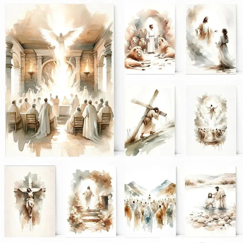 Jesus Sketch Canvas Posters