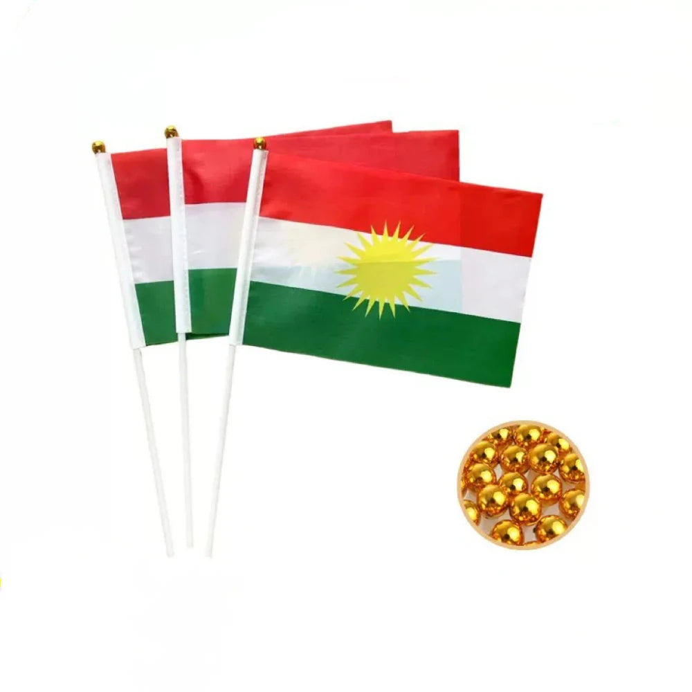 National Kurdistan Flag Plastic Stick