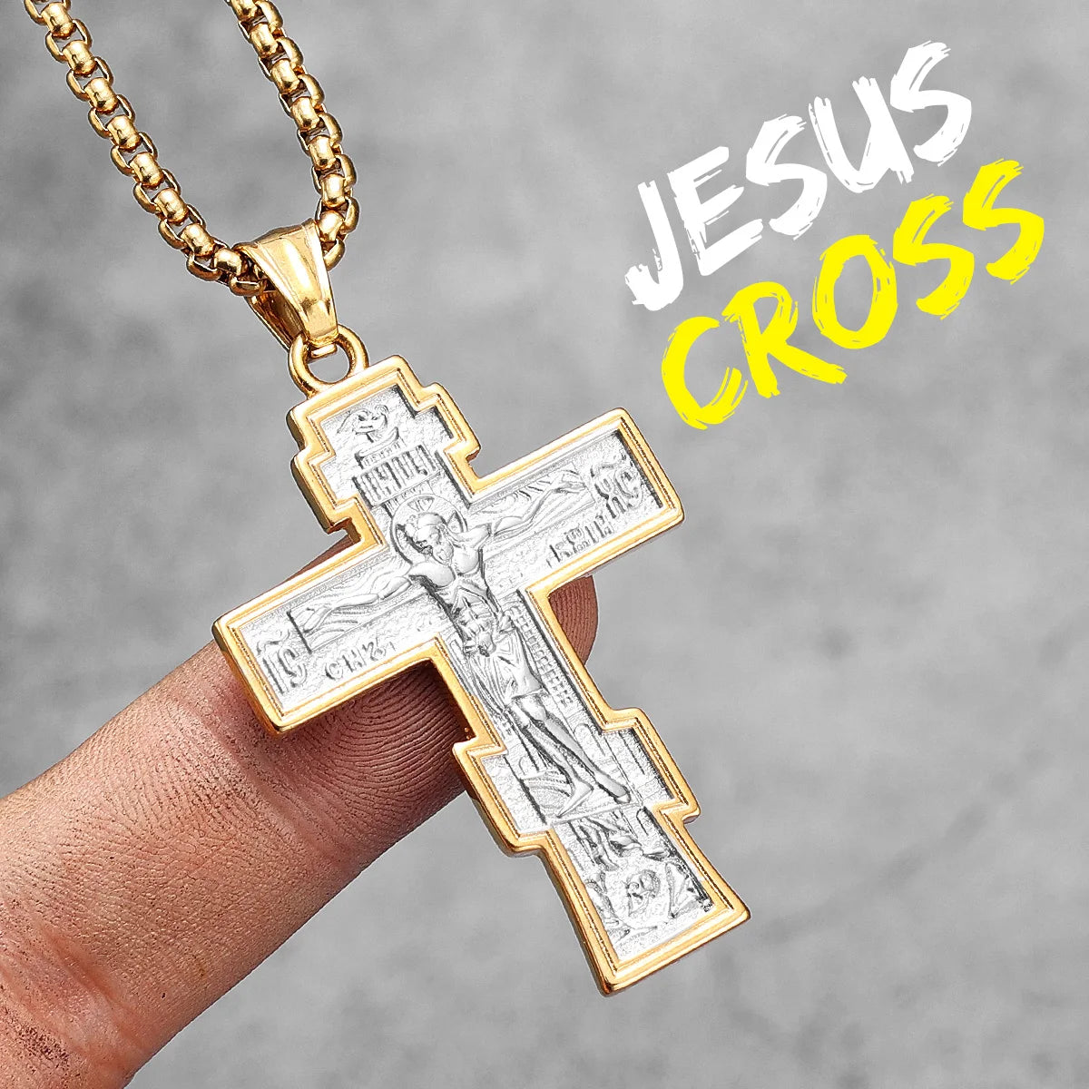 Jesus Heart Cross Necklaces Pendant Chain