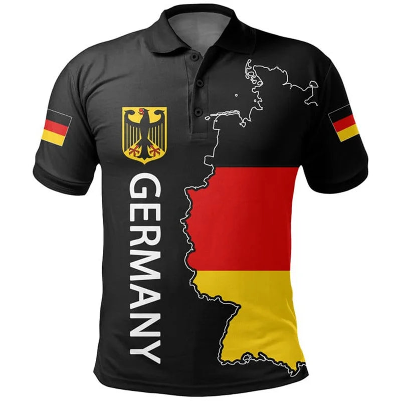 Print Germany Flag Polo Shirt