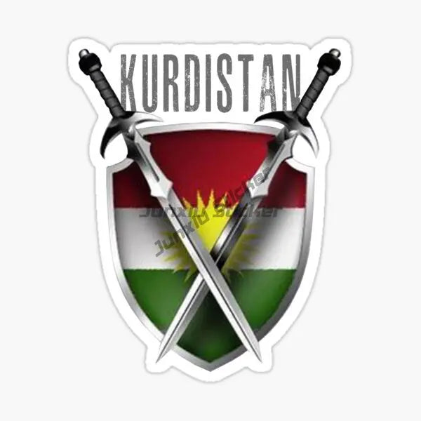 Kurdistan Map National Flag and Emblem Sticker