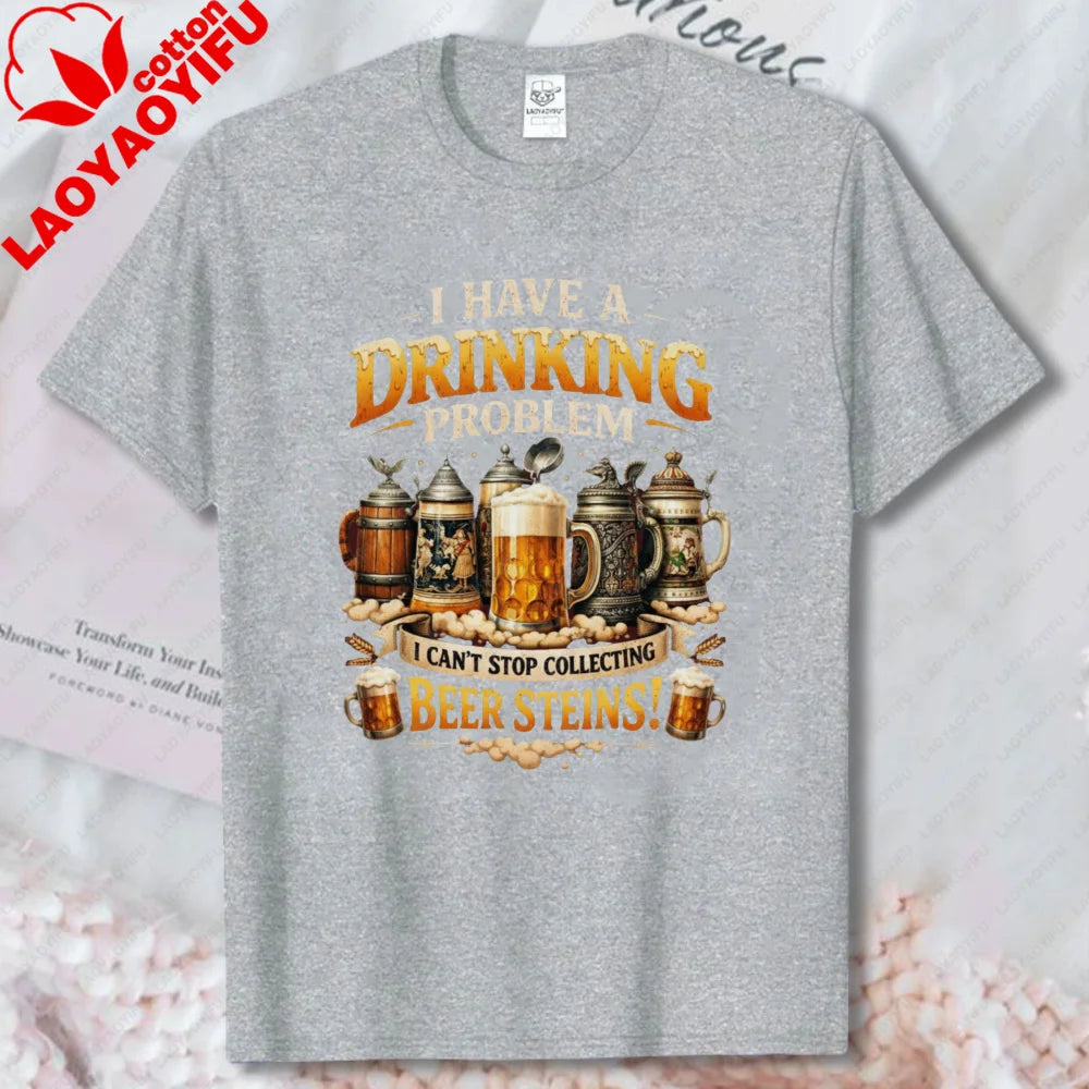 Drinking Problem Beer T-Shirt German Beer Lover Oktoberfest