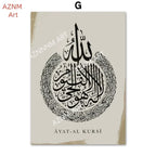 Canvas Painting Islam Arabic Inspirational Quote Wall Art