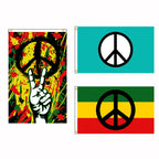 Peace Symbol Rasta Peace Flag
