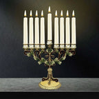 Artistic Metal Candle Holder for Hanukkah
