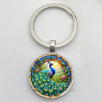 Beautiful Colorful Peacock Keychain