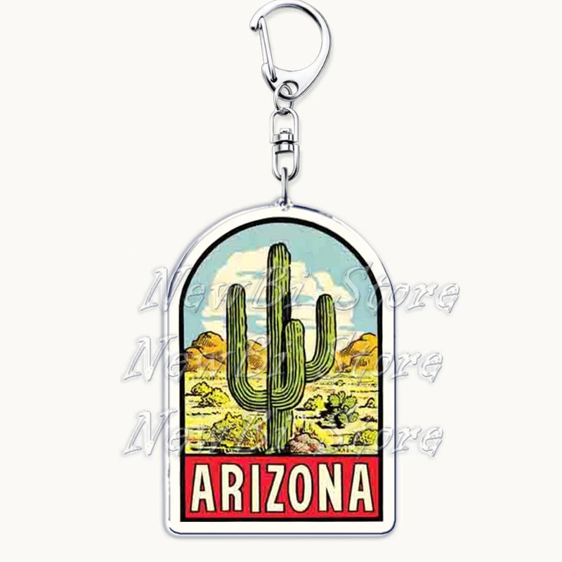 US Travel Keychain