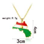 Kurdistan Map Pendant Necklaces