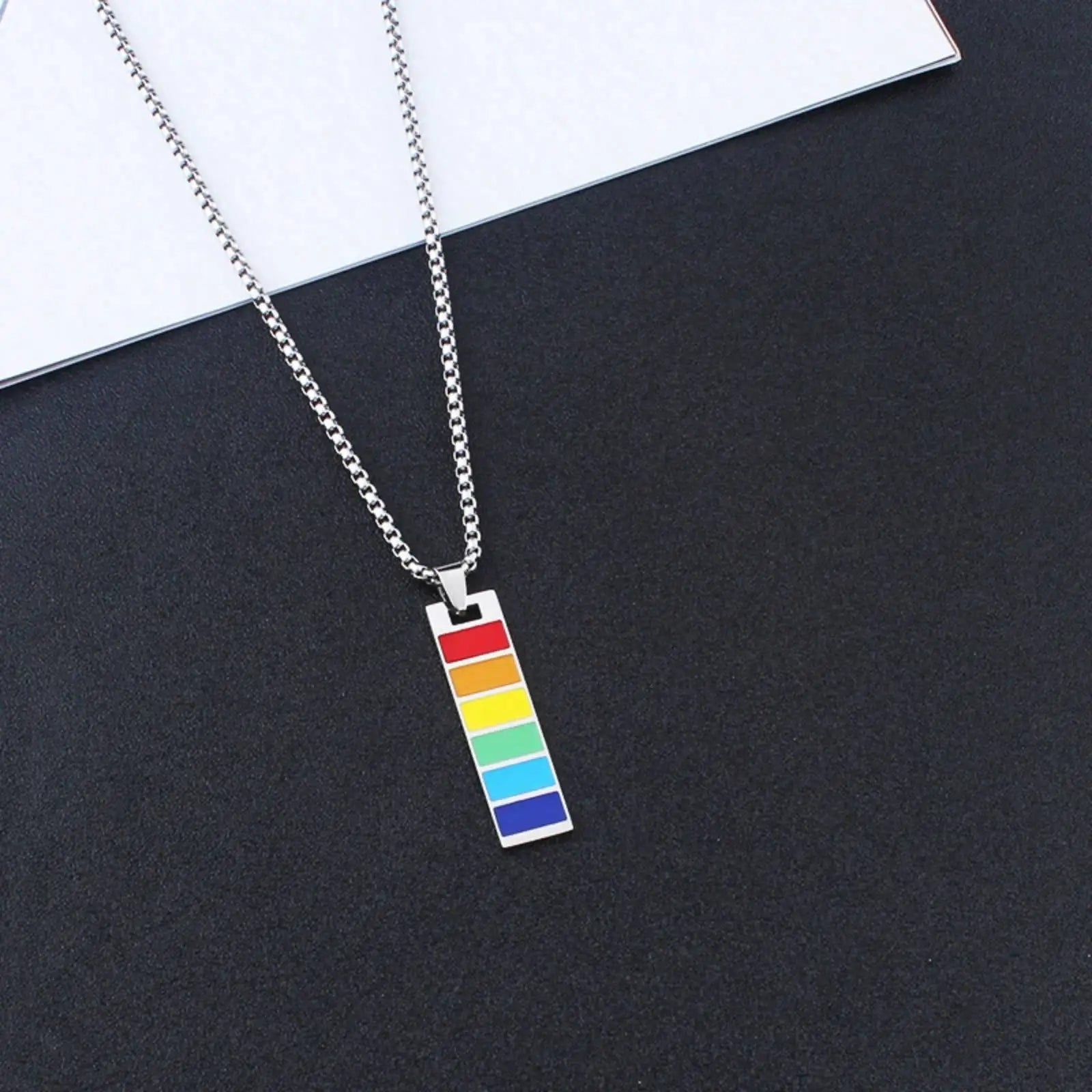 LGBTQ Rainbow Pendant Necklace
