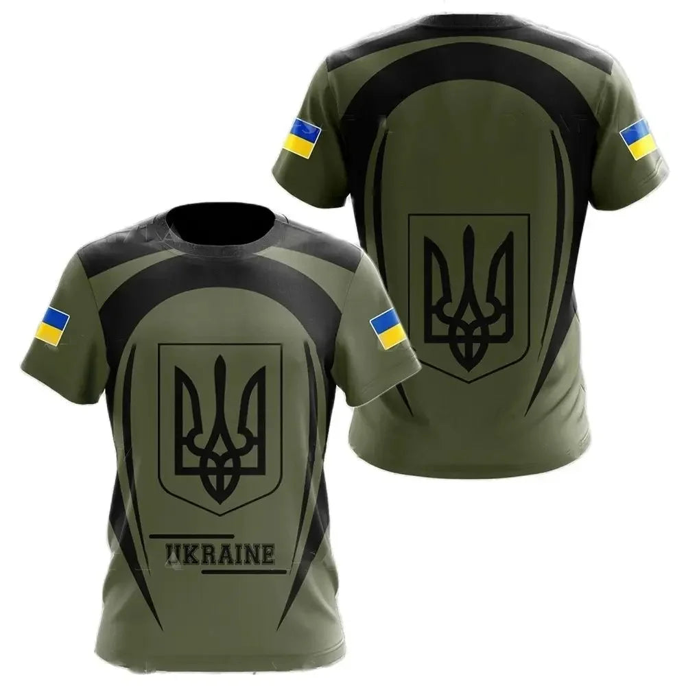 Ukraine Theme Printed Short-sleeve T-shirt