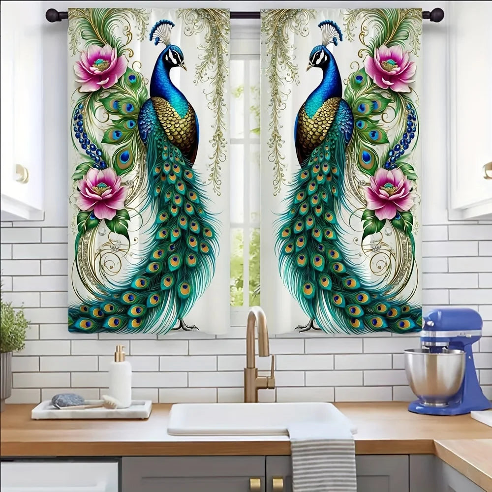 Peacock Flower Curtains