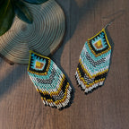 Bohemian Style Geometric Tassel Earrings Tribal Style