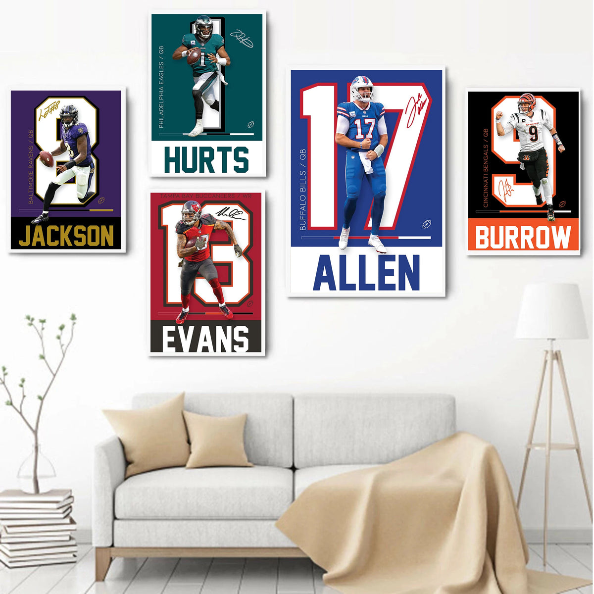 Famous Sports American Football Poster  NFL stars