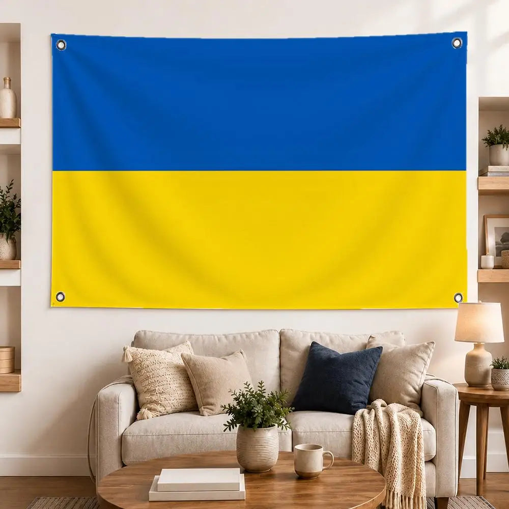 Ukraine Flags Large Wall Hanging