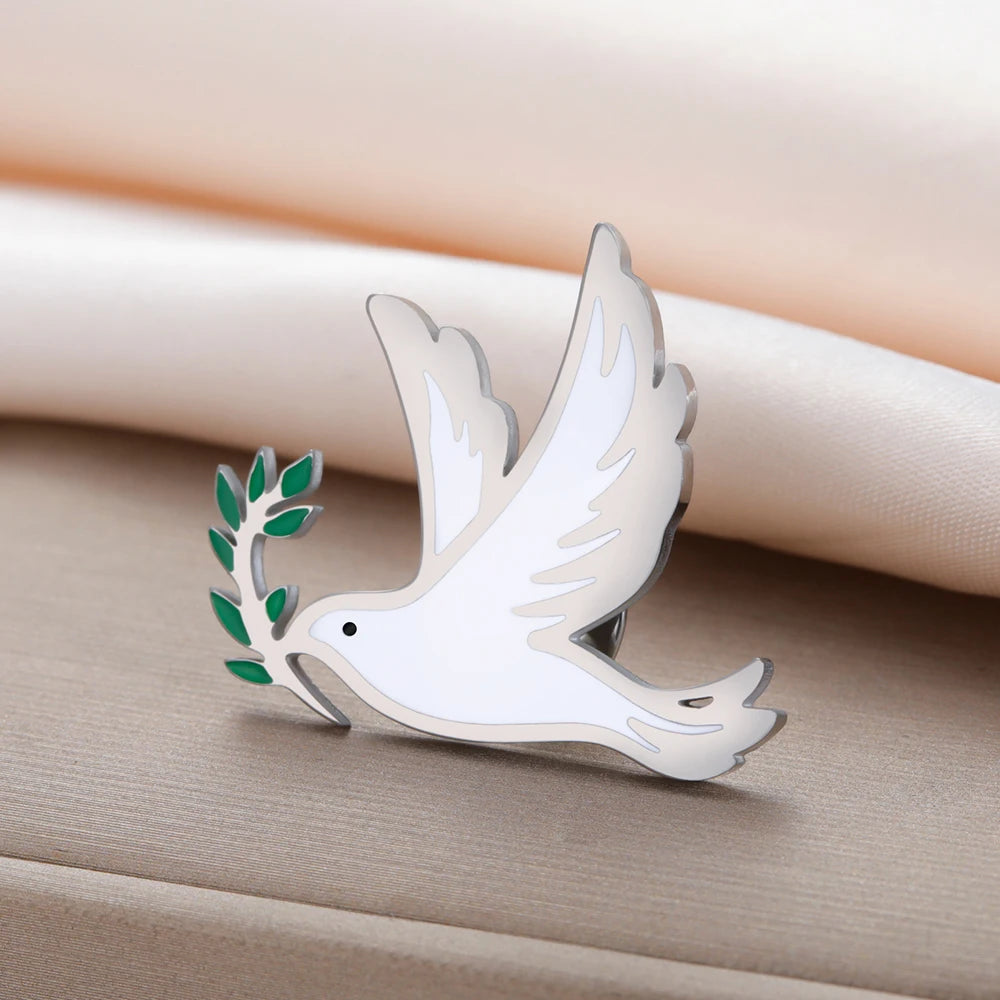 Dawapara Dove of Peace Brooch Animal Pin