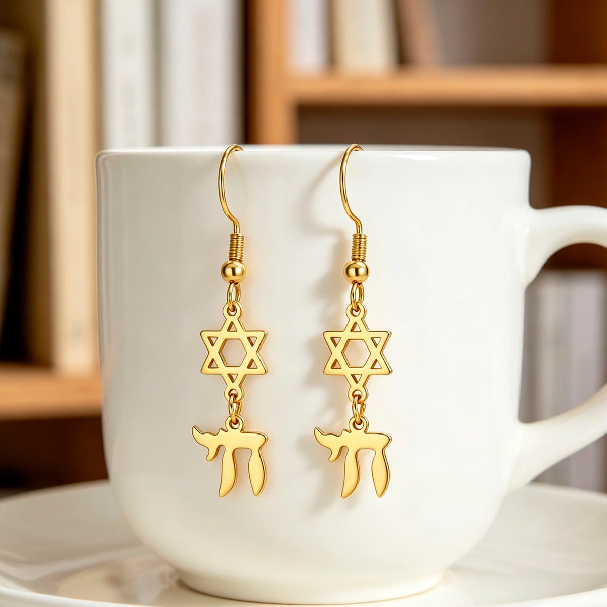 Star of David Chai Women Earrings