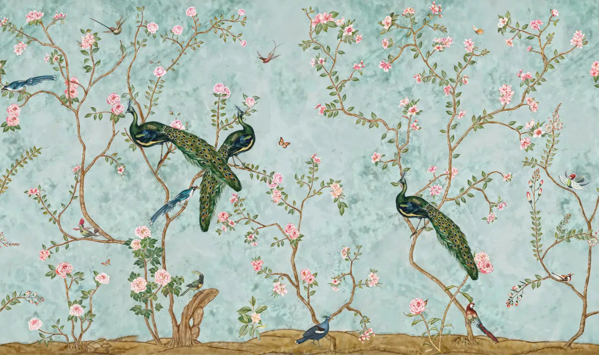 Peacock Mural Wallpaper