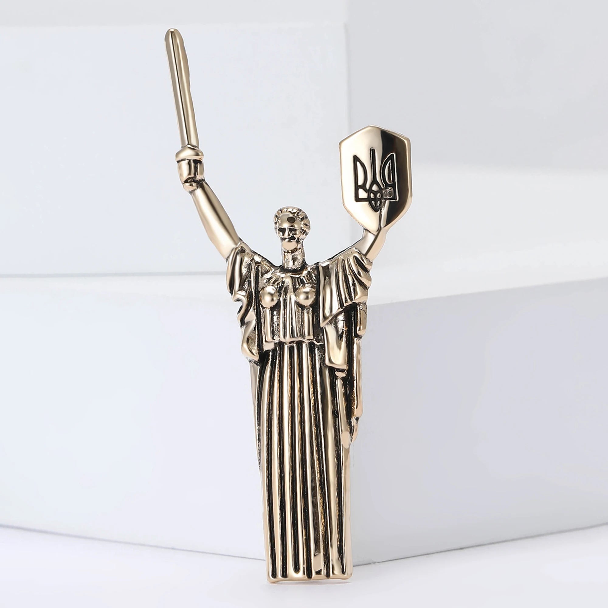 Ukrainian Motherland Statue Brooches for