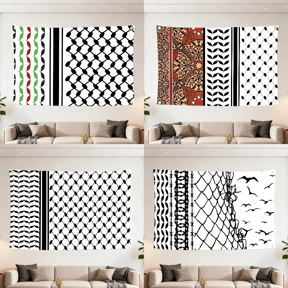 Art Keffiyeh Hanging Home Banner