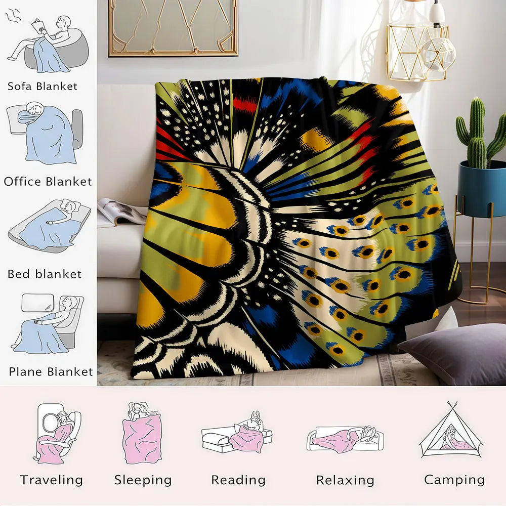 Peacock Feather Throw