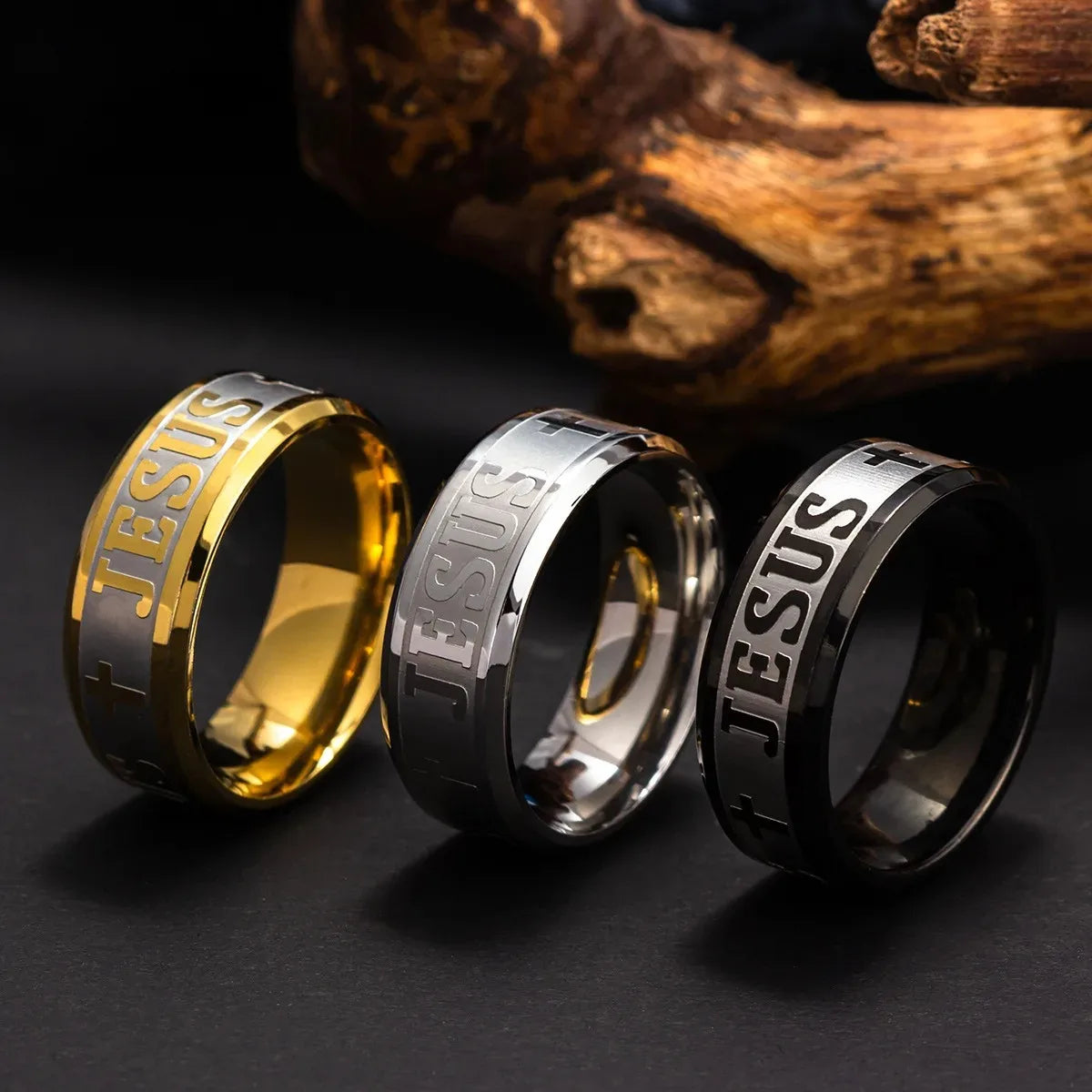 Jesus Cross Ring for Men