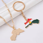 Kurdistan Map Necklace, Keychain