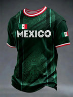 Men Mexico 3D  Print Soccer Jersey T Shirt