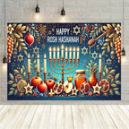 Happy Purim Rosh Hashanah Jewish New Year Background Carnival Festivals