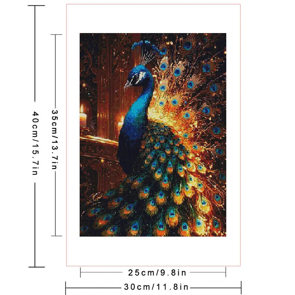 Huacan Diamond Mosaic Art Kit Peacock