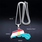 Kurdistan Region Map Necklace