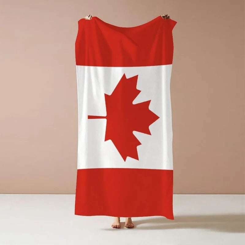 Canada Flag Beach Towel: Perfect for Sunny Seaside Adventures! Suitable for towels, bath towels, beach towels