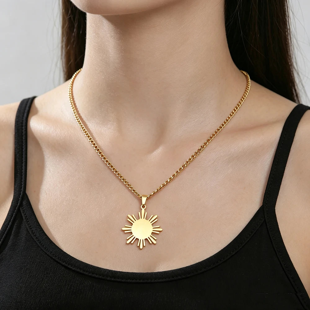 Sun Pendant Necklaces