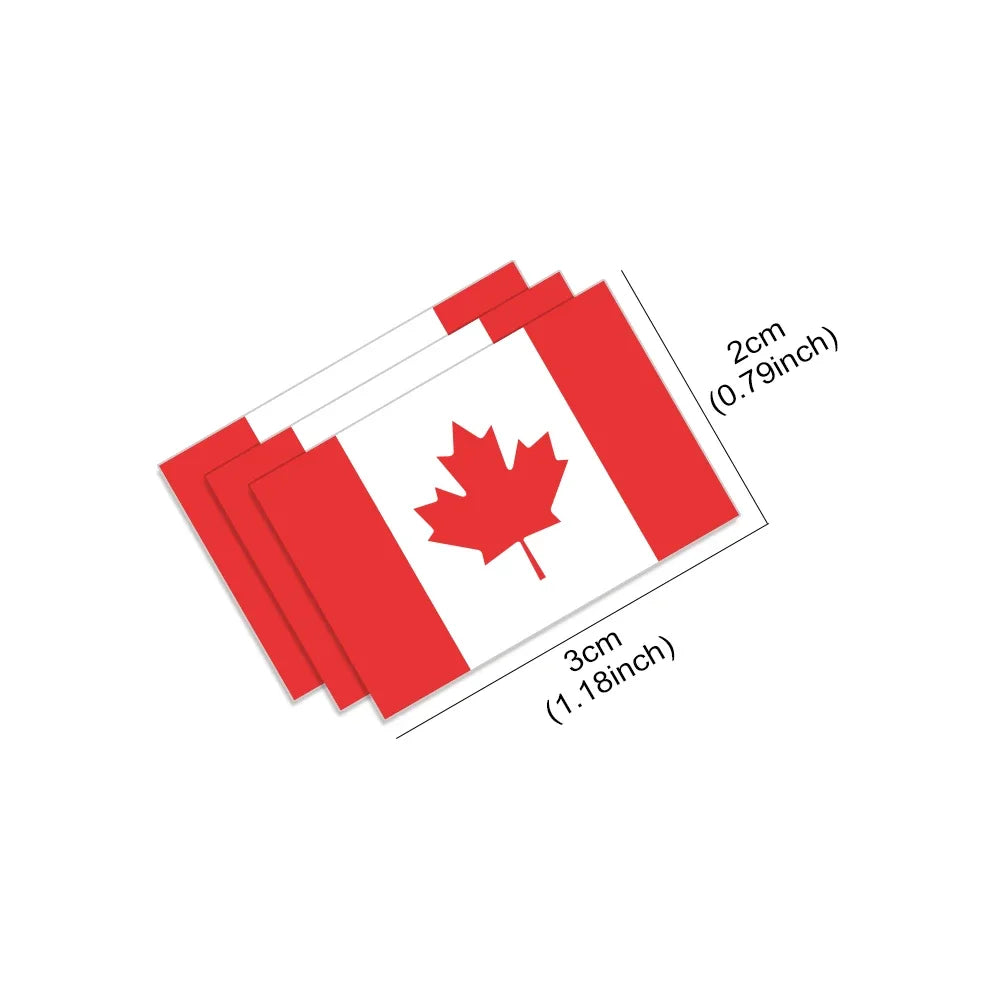 3PCS Canada Flag Car Stickers