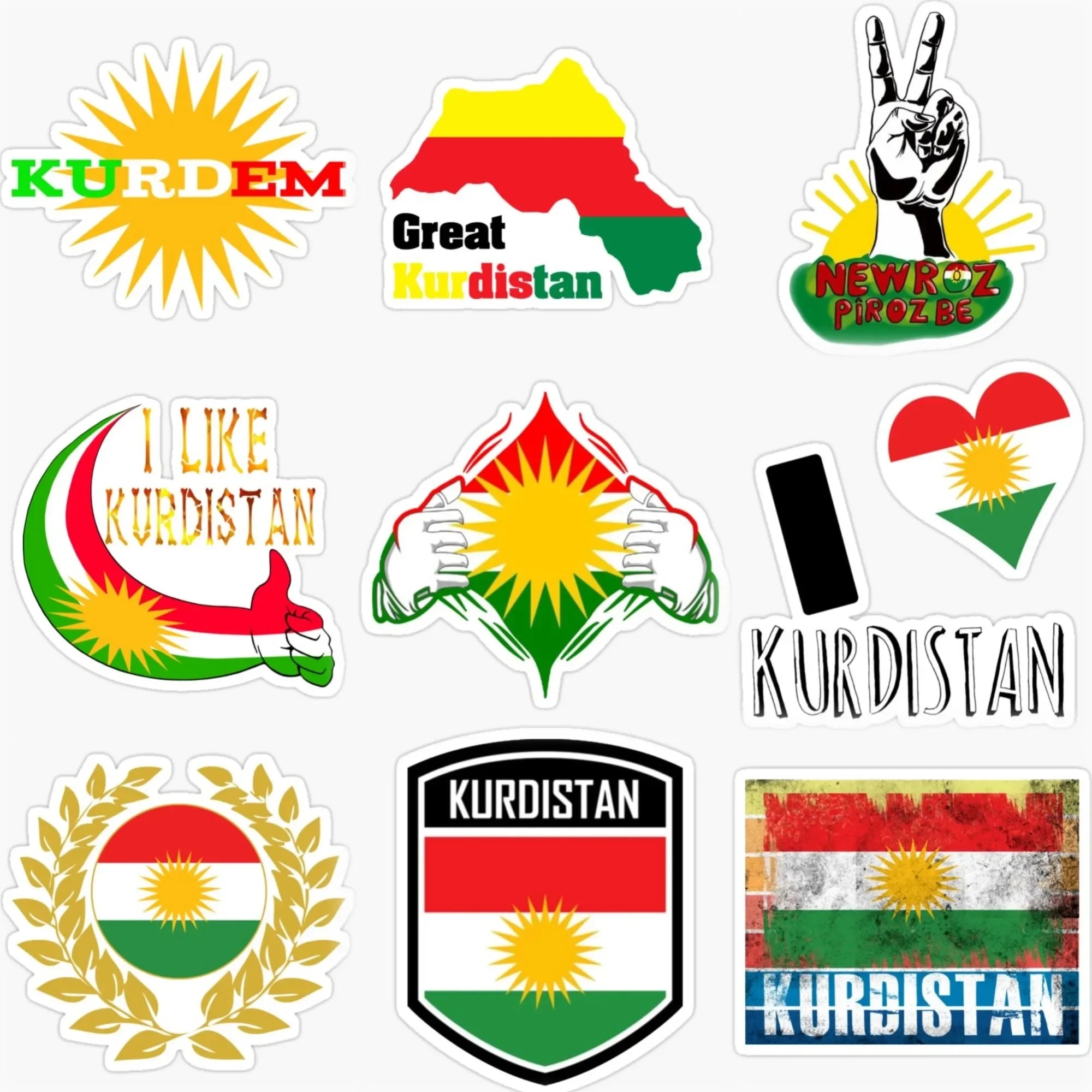 Kurdistan Flag Car Stickers